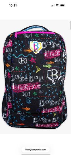Baseball lifestyle 101 backpack chalkboard
