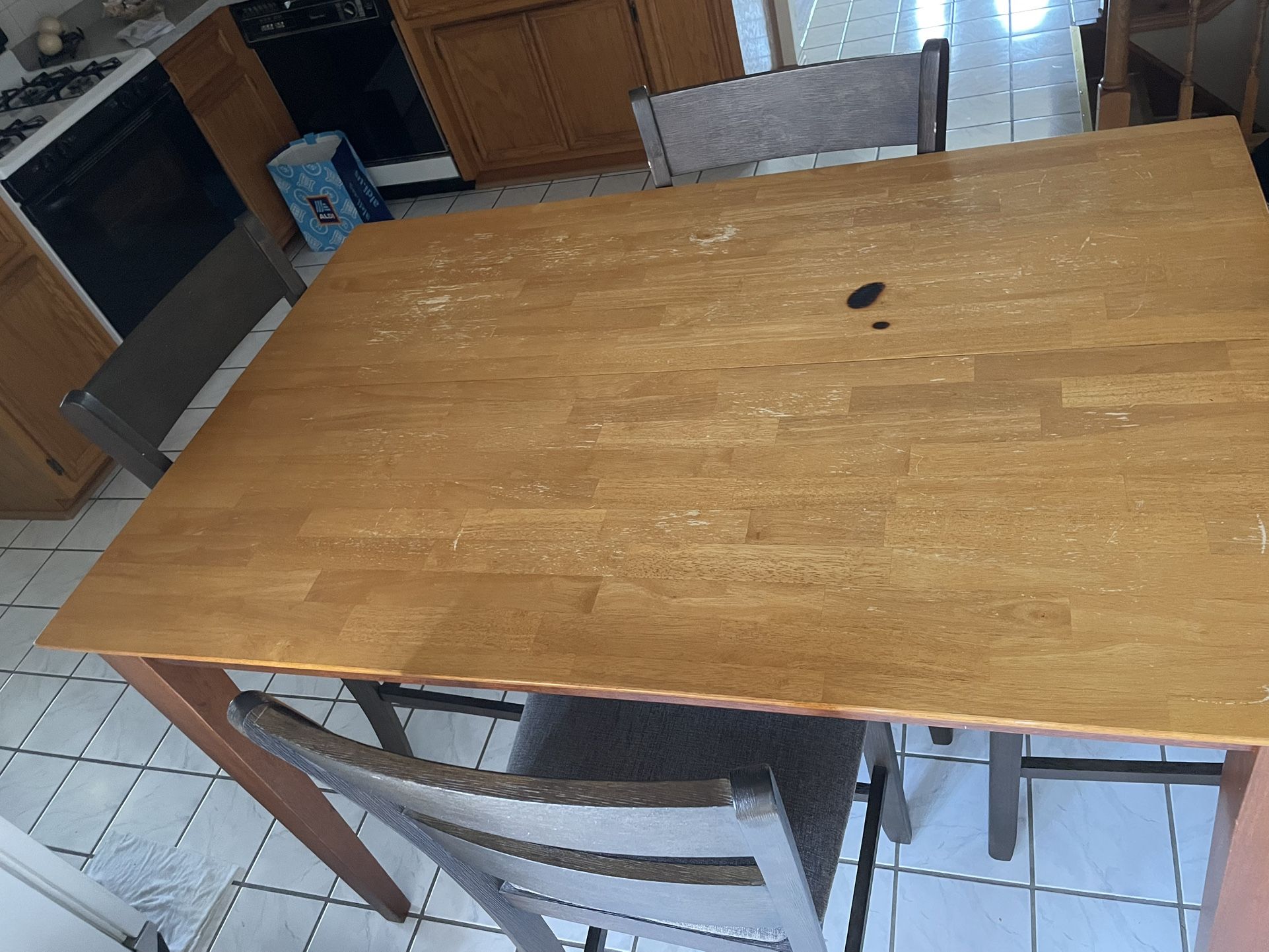 Wooden Kitchen Table With 4 Chairs