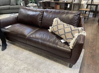 Living space Leather Sofa 