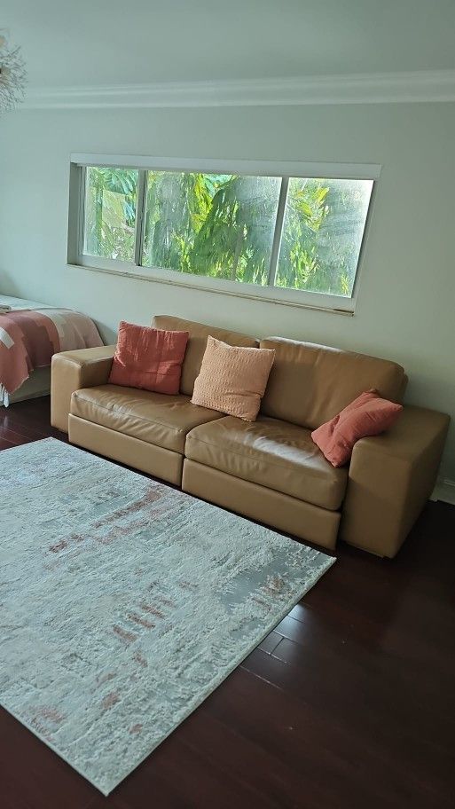 Italian Leather Sofa bed