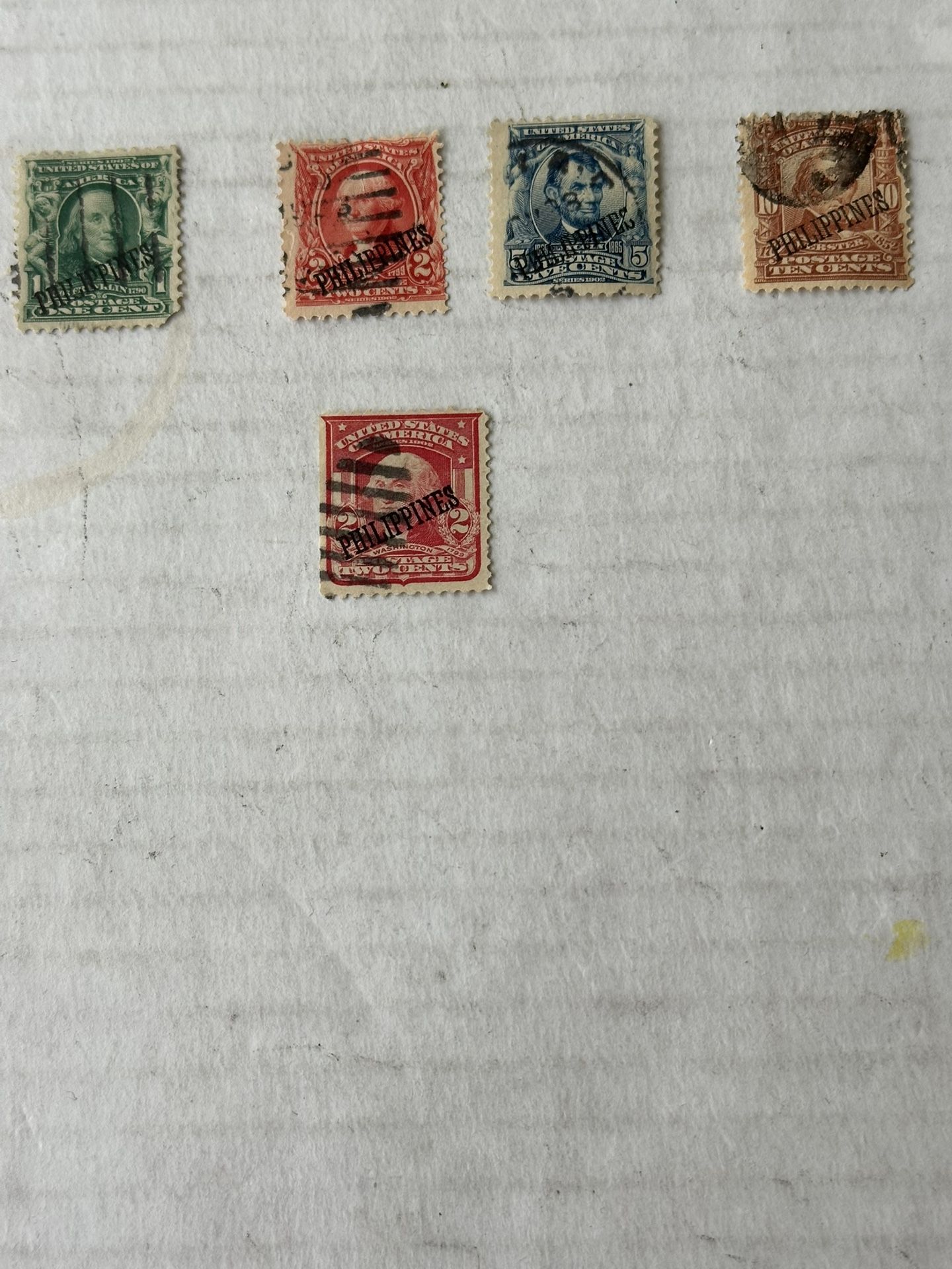 United States Possession Stamps Of The Philippines Set Of 5