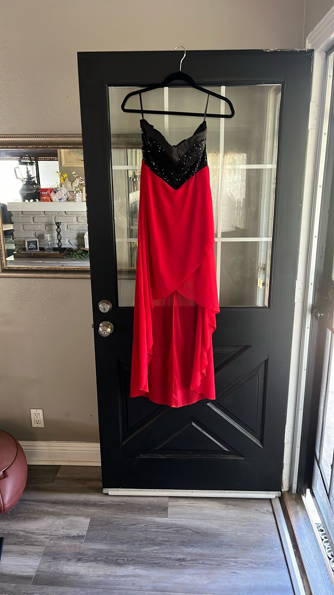 Beautiful Red /Black Dress With Sequence Size Large