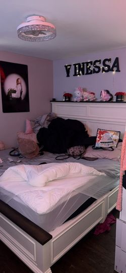 King bed with mattress and frame need gone asap