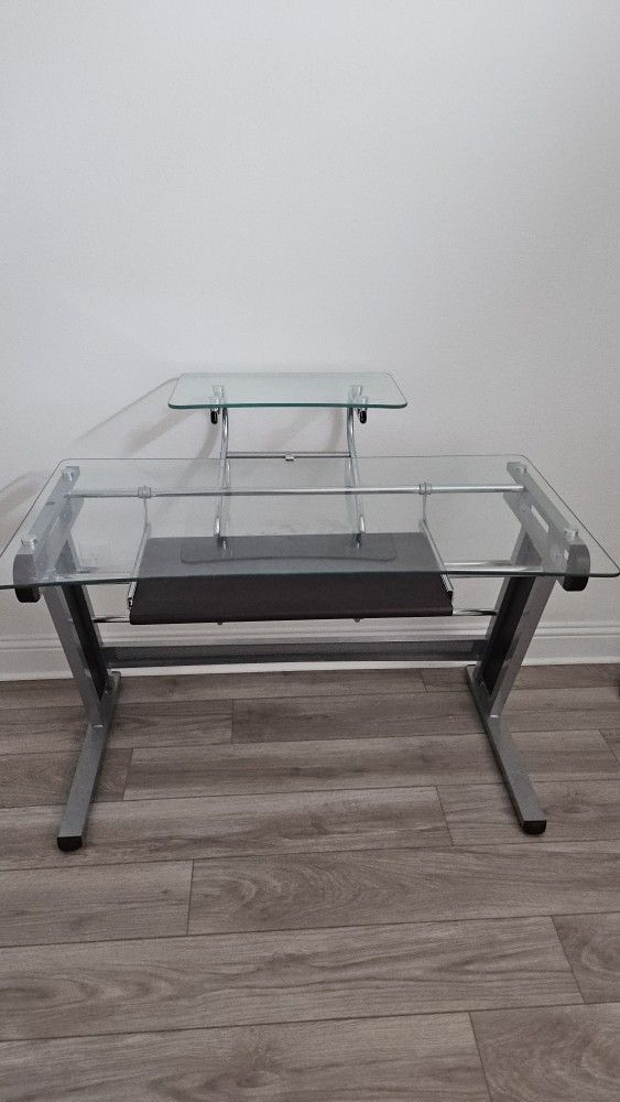 3-level Glass Study Desk