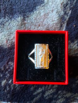 925 silver San Judas ring (Sz 10)