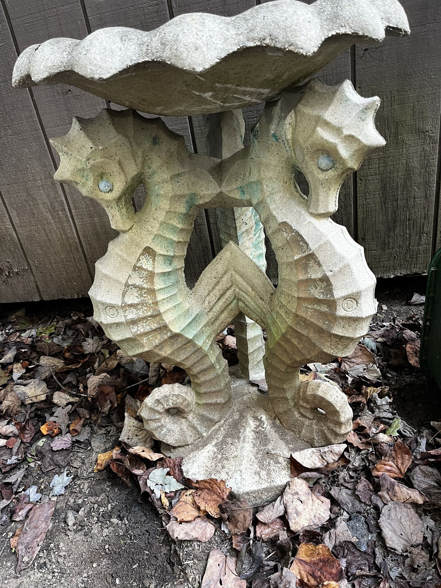 1962 Seahorse Bird Bath