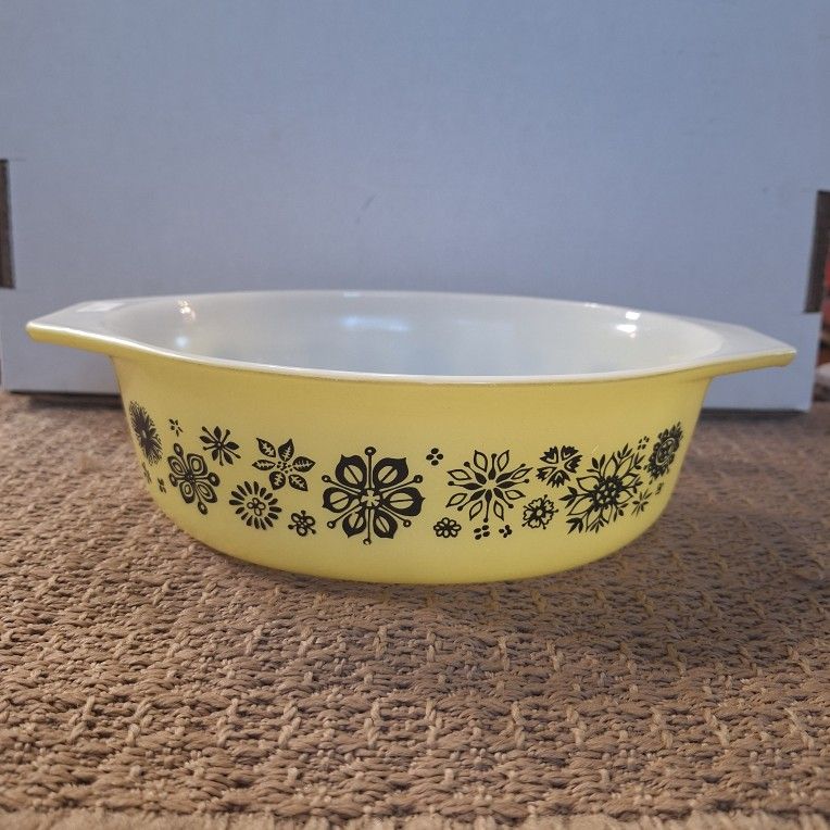 PYREX 1957 PROMO "PRESSED FLOWERS" CASSEROLE