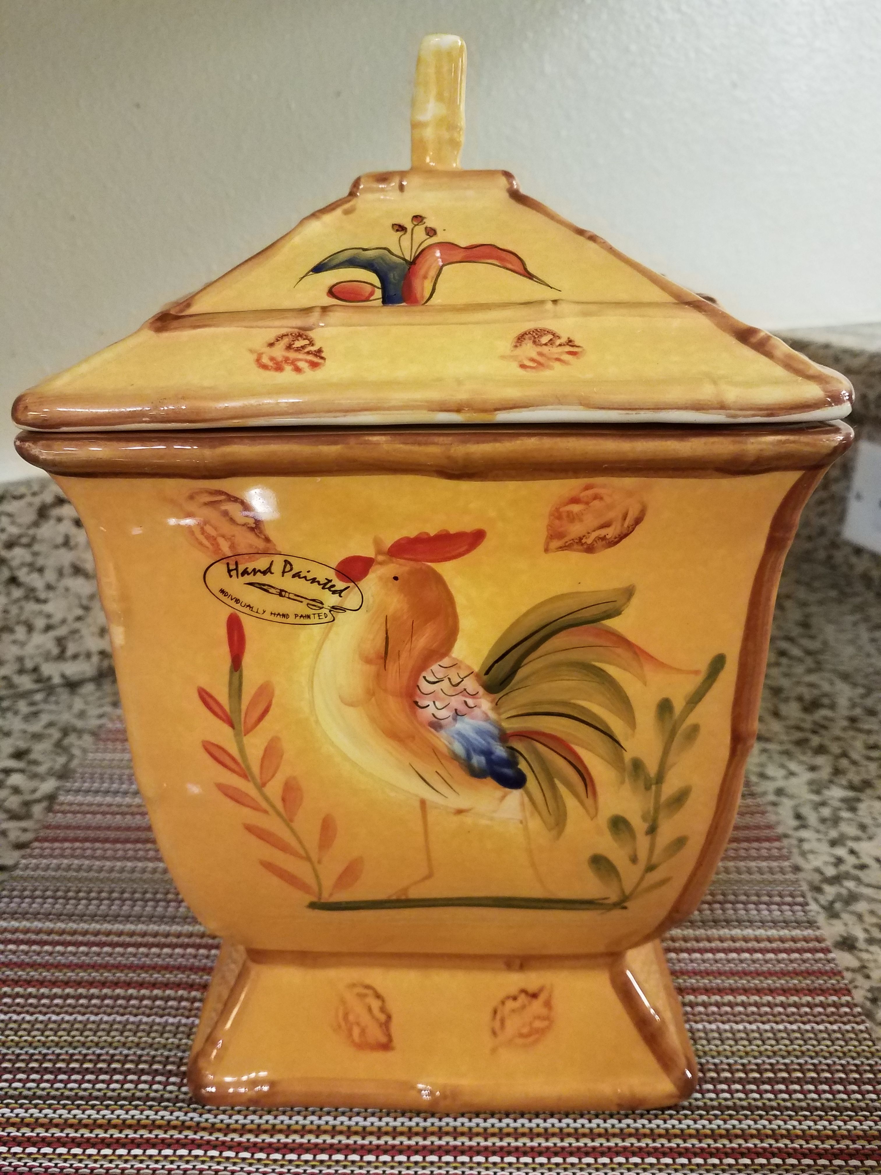 HAND PAINTED COOKIE JAR