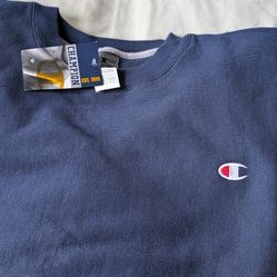 New Champion Men's Reverse Weave Crew Navy XXL