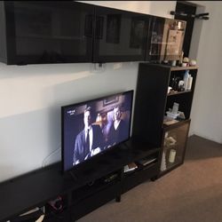 Ikea TV Stand With Shelves 