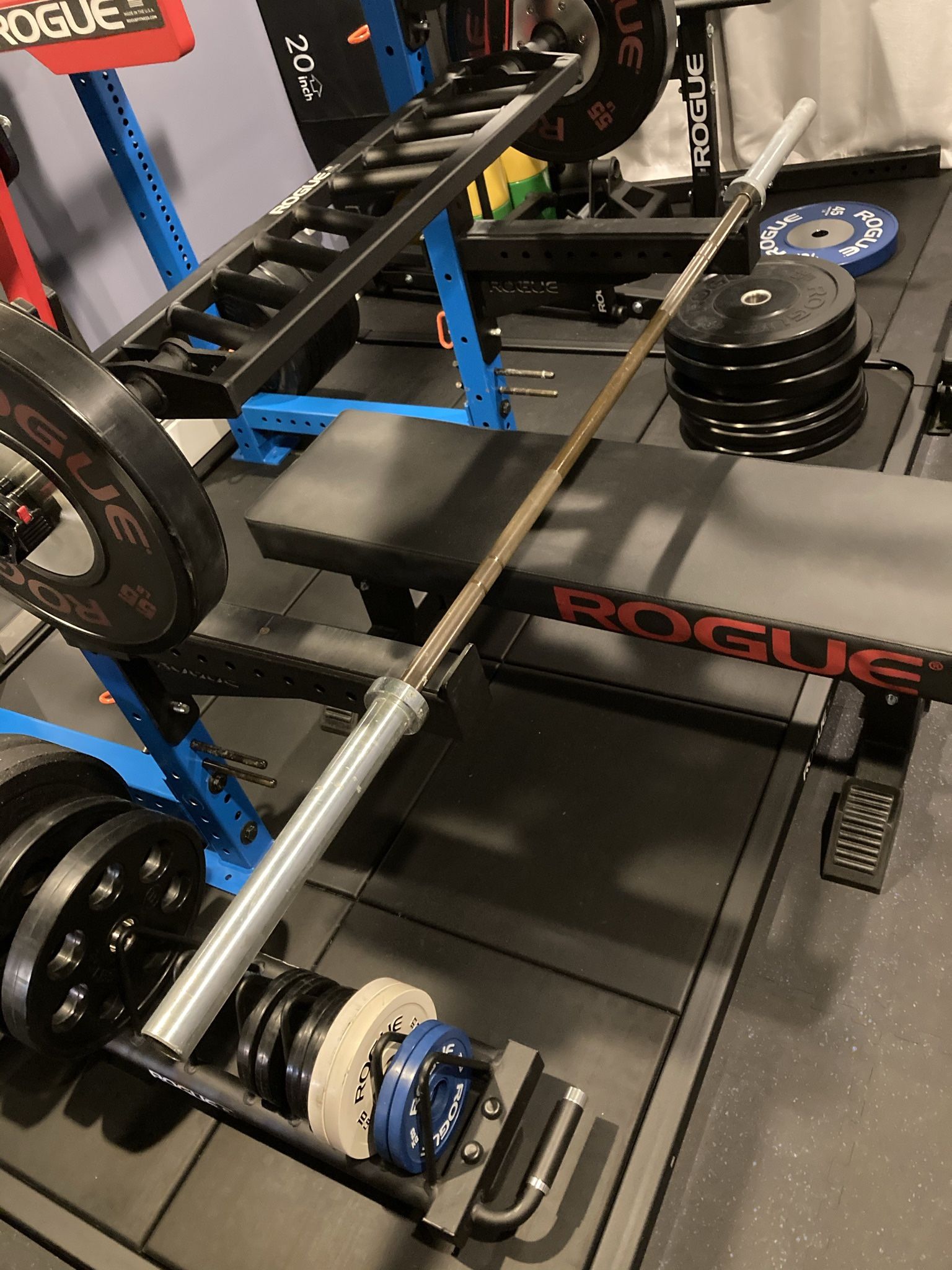 Olympic Barbell Rogue Barbell 45 Lb Rogue Fitness Brand Olympic 45