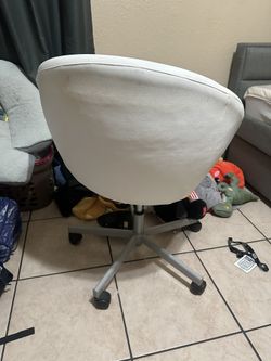 white swivel chair