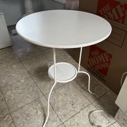 IKEA White round side table