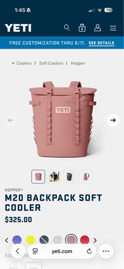 Yeti hopper m20 backpack cooler - Sandstone Pink
