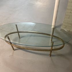 Vintage Glass Coffee Table 