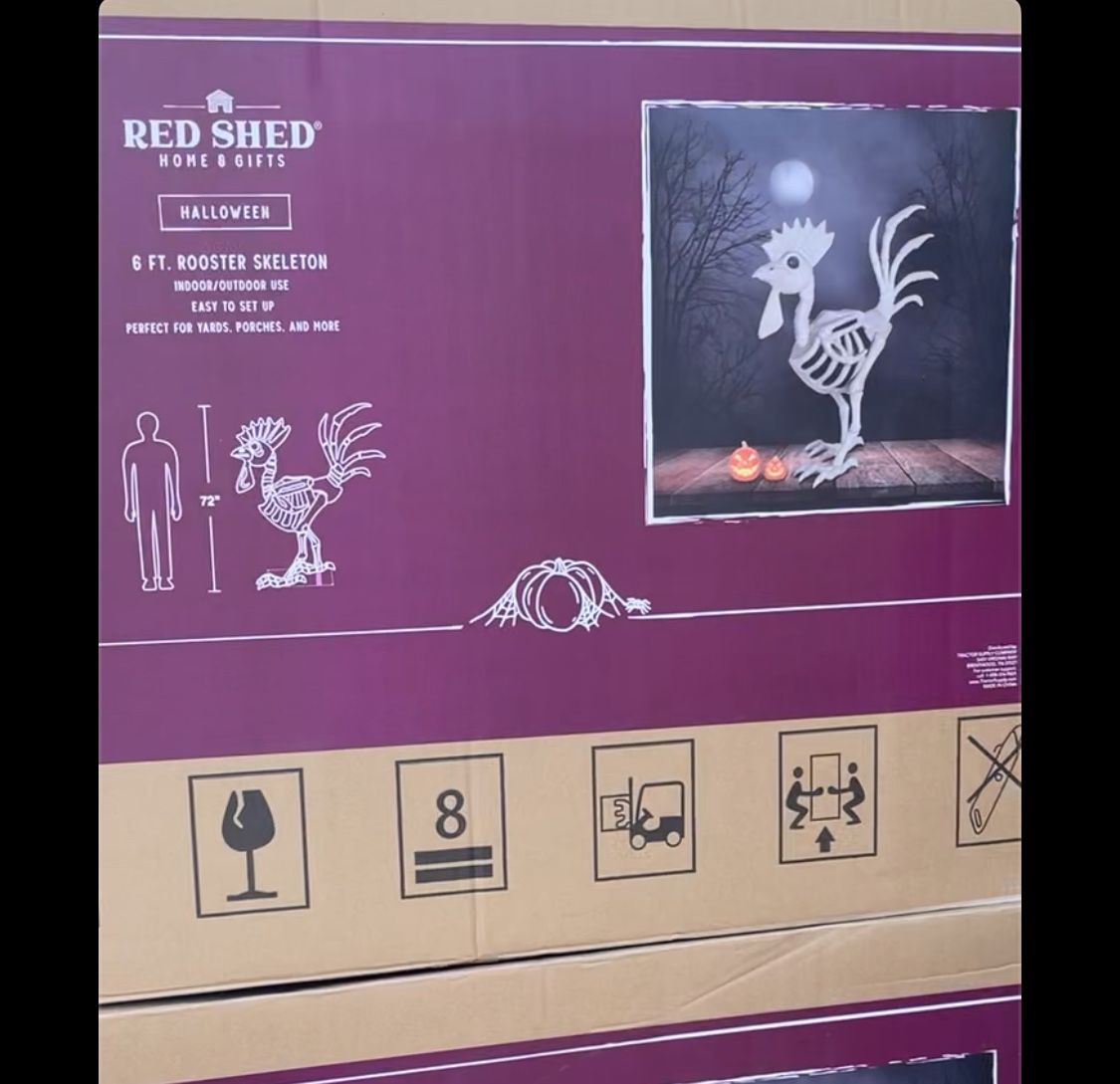 6ft Skeleton Rooster