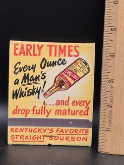 Vintage Early Times Whiskey Giant Match Book
