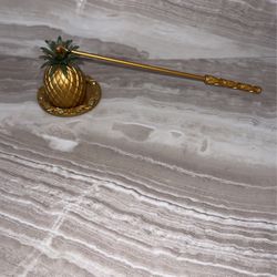 Partylite Candle Snuffer With Pineapple And Tray