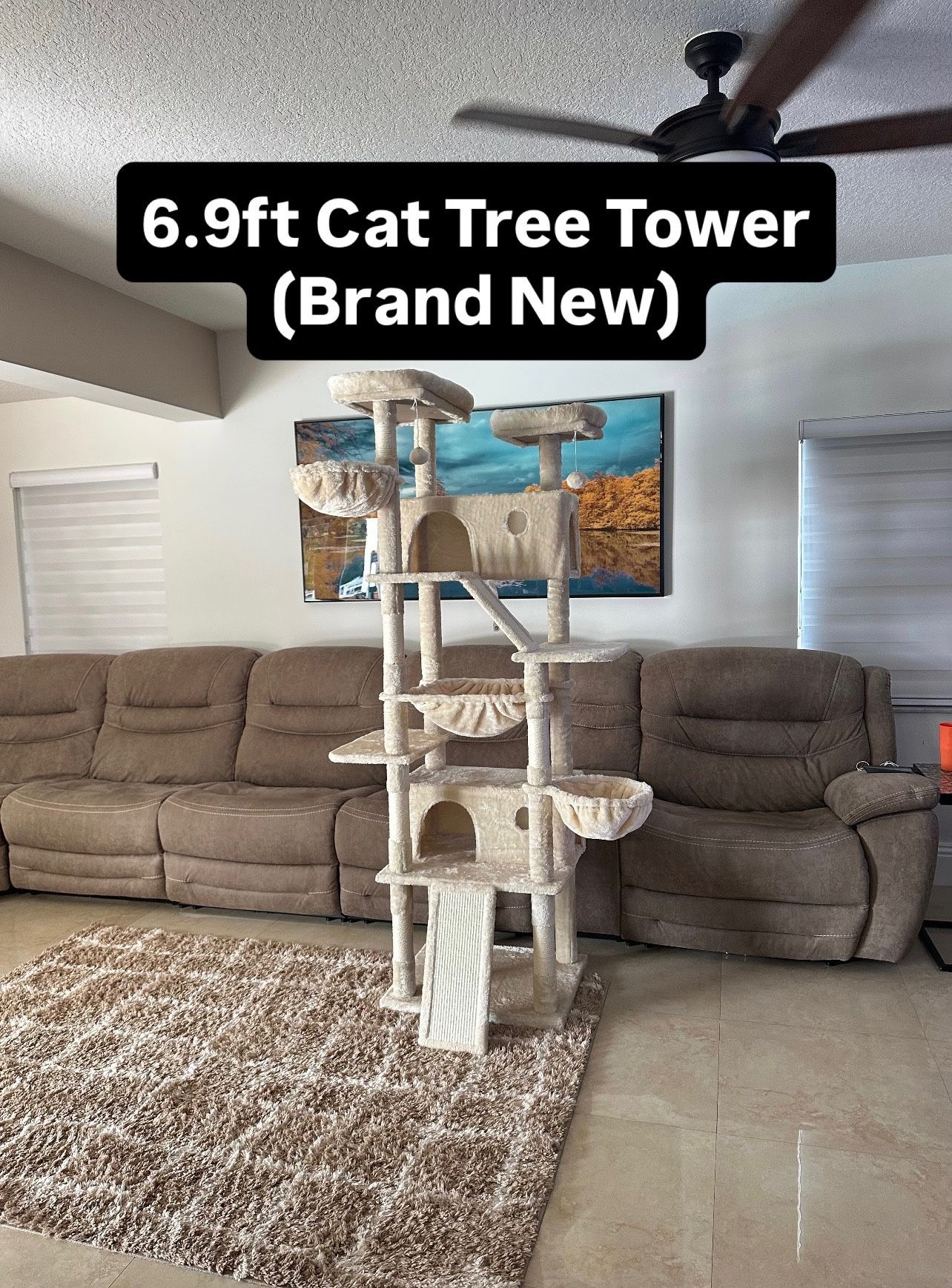 6.9ft Tall Cat Tree Tower (1 Available) Pickup Today Available 