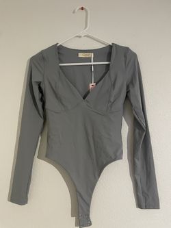 Qinsen Gray Bodysuit