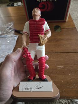 Authentic Autographed Johnny Bench Figure 