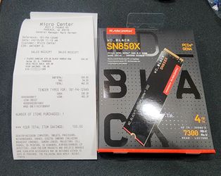 WD Black 4TB SN850X Gen4 NVMe m2 SSD
