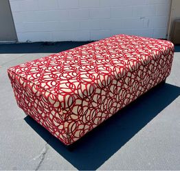 Living room modern large rectangular velvety ottoman bench