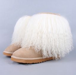 Uggs Sheep Fur Beige White 6.5 Used
