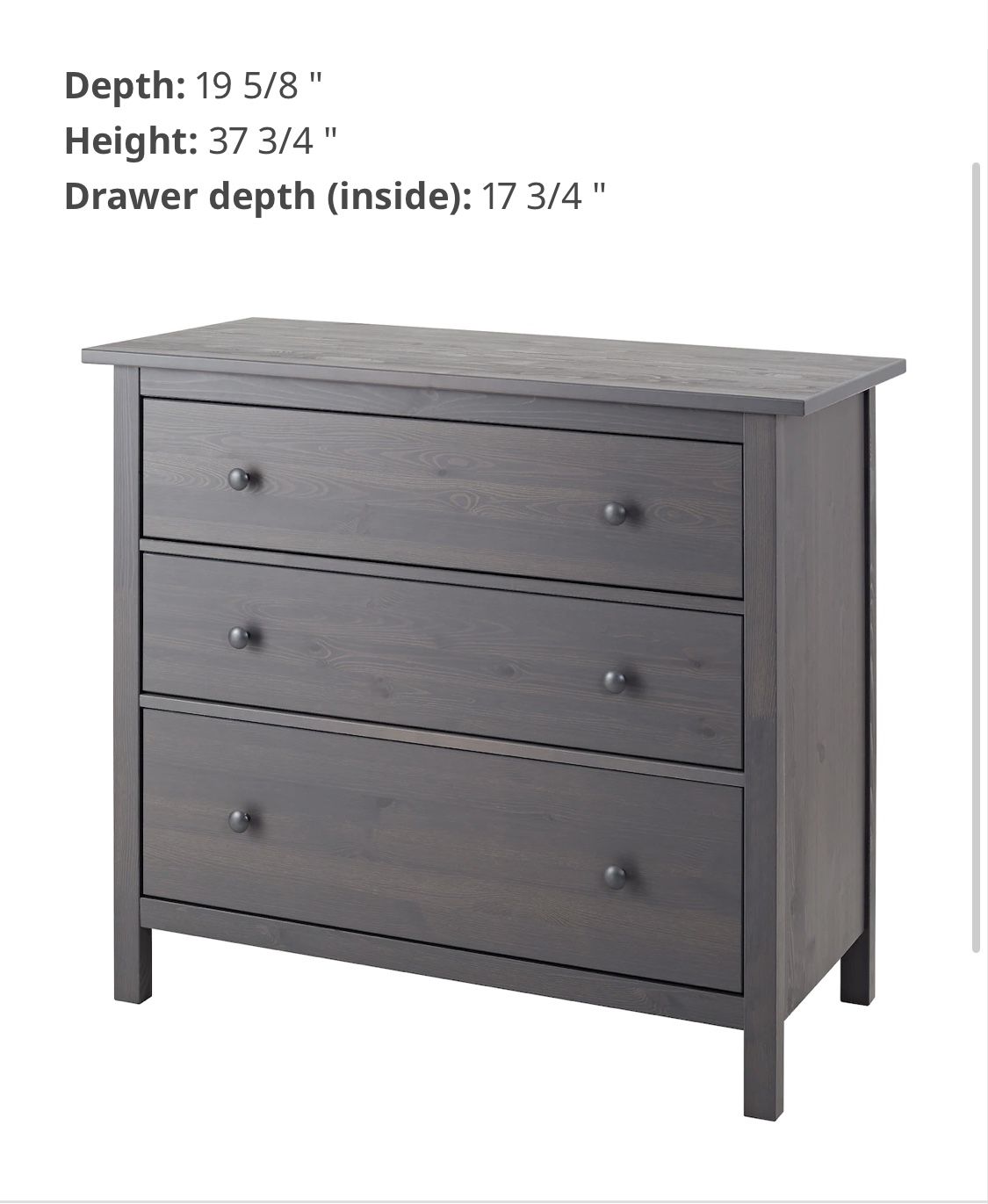 IKEA Hemnes 3-drawer chest 