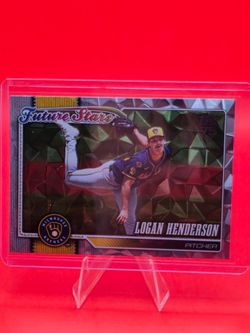 Topps 2025 Series 2 Future Stars Insert #409 Logan Henderson CRACKED ICE