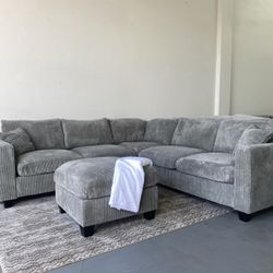 Cozy Corduroy Sectional Couch