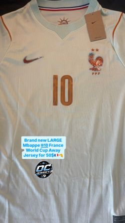 New Mbappe #10 France Away 2026 World Cup Size large Jersey