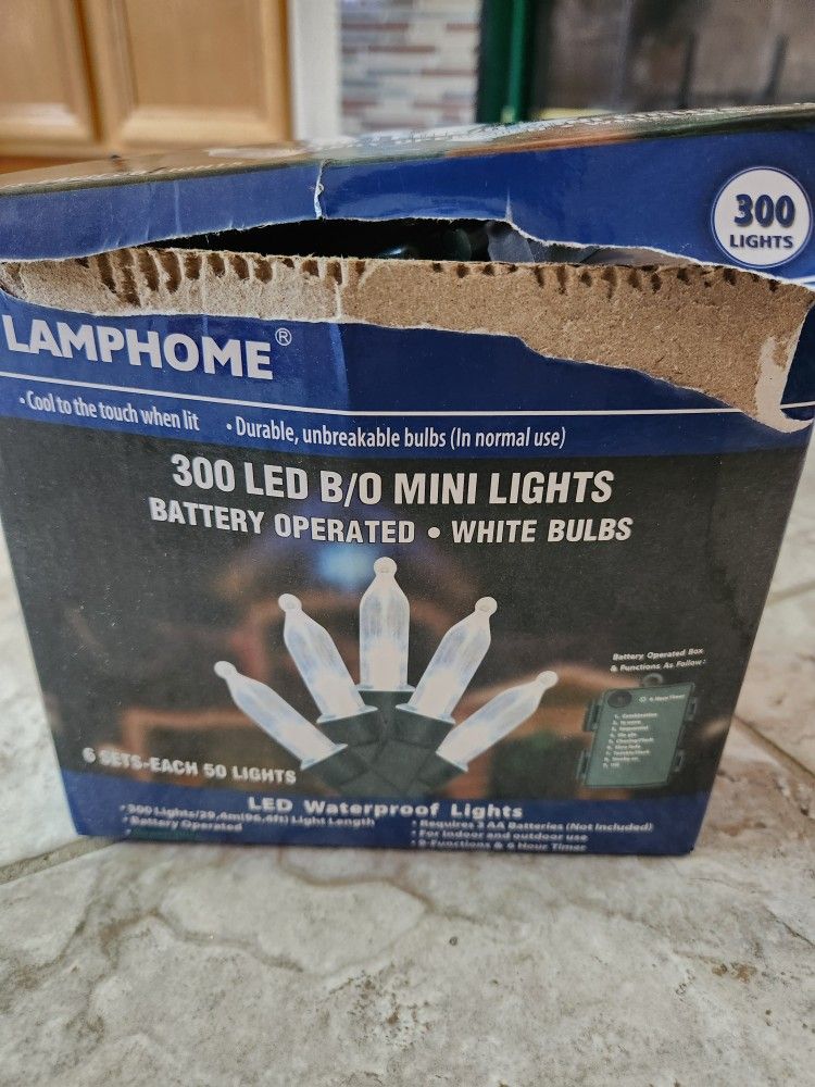 300 LED MINI CHRISTMAS LIGHTS-battery Operated