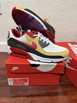 Air Max 90 San Francisco 49ers Mens Running Shoes (White/ Gym Red/Black)size 9 & 11
