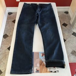 34x34 weatherproof vintage men’s jeans with fleece inside