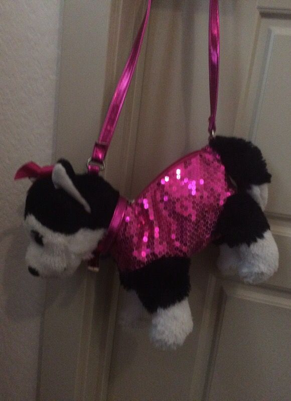 Pink Sparkly Dog Purse
