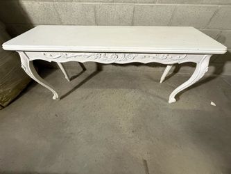 French Provincial White Painted Coffee Table
