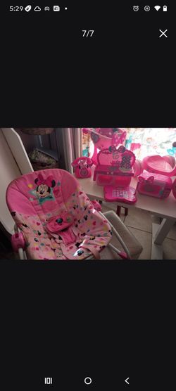 Mini mouse toys and rocking chair