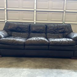 Genuine Leather Couch 