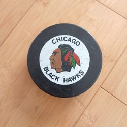 Blackhawks Antique Hockey Puck