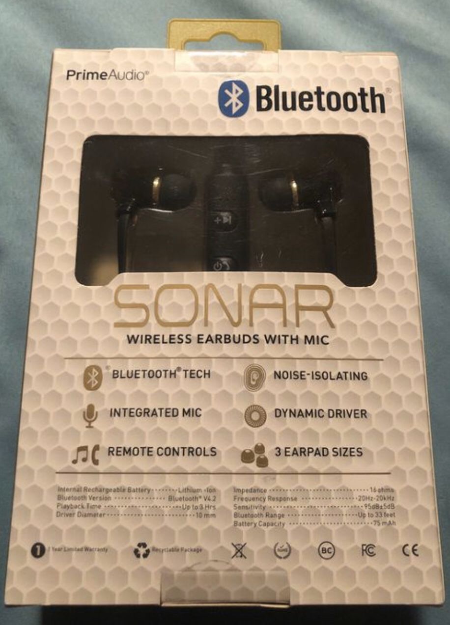 Sonar Wireless Earbuds with Mic