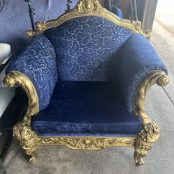 Royal blue sofa