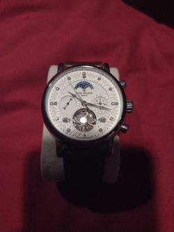 Tourbillion Moon phase Mechanical Dress Watch