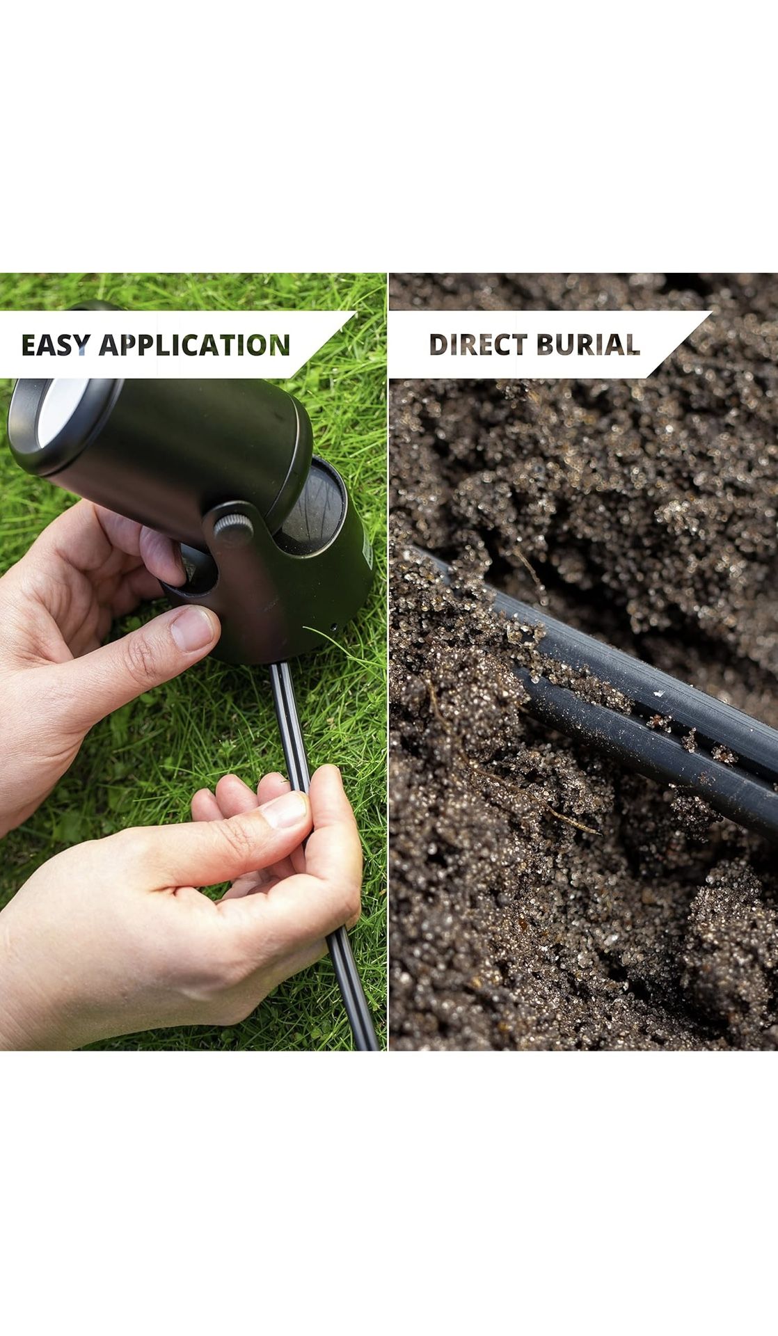 Wirefy 10/2 Copper Landscape Lighting Wire 10 Gauge 2 Conductor 100 Feet Low Voltage Wire 10/2