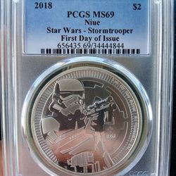 Star Wars First Day Of Issue Silver Oz Graded