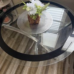 Glass coffee table