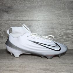 Nike Zoom Air Vapor Pro 1 Football Cleats FB3298-100 White Silver Men’s 10.5