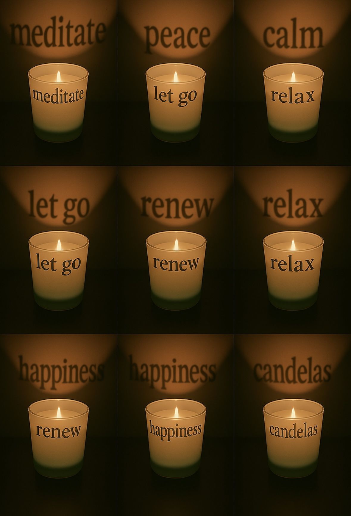 Glass Reflection Candle Holder