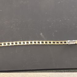 10kt Gold Railroad Link Bracelet 