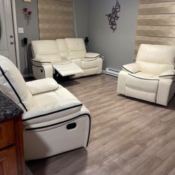 New  Reclining Couch 3-Pc Set — Sofa • Loveseat • Chair